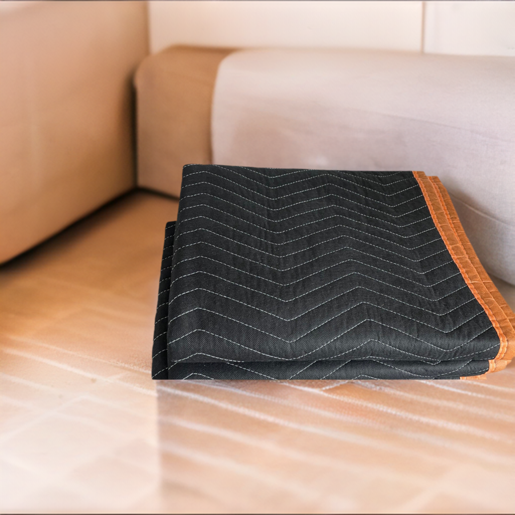 Moving Blankets Black/Orange - 40" x 72"