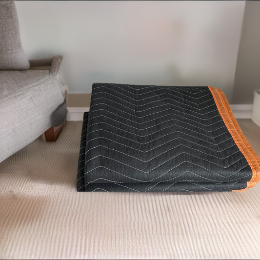 Moving Blankets Black/Orange - 40" x 72"